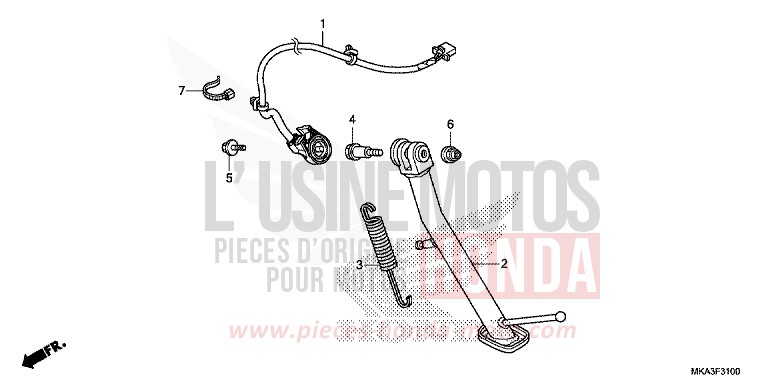 STAND for NC750XD SWORD SILVER METALLIC (NHA95) from 2018