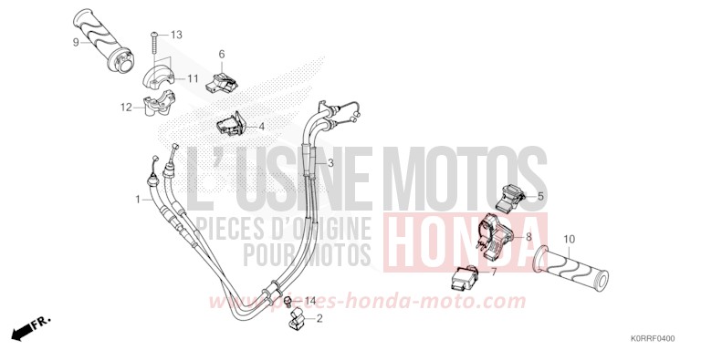 SWITCH/CABLE for SH125AD MAT PEARL COOL WHITE (NHB44) from 2024