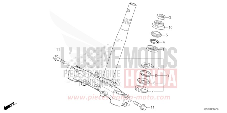 STEERING STEM for SH125AD MAT PEARL COOL WHITE (NHB44) from 2024