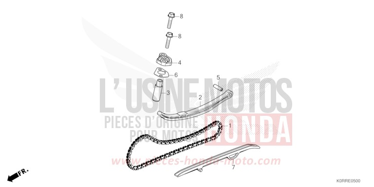 CAM CHAIN/TENSIONER for SH125 PEARL FALCON GRAY (NHC61) from 2024