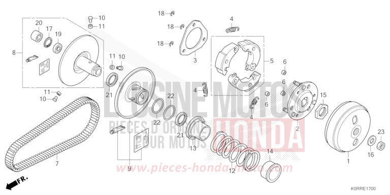 DRIVEN FACE for SH125 PEARL FALCON GRAY (NHC61) from 2024