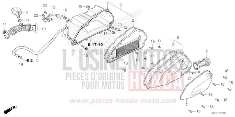 AIR CLEANER for SH125AD MAT PEARL COOL WHITE (NHB44) from 2024