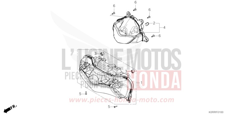 HEADLIGHT for SH125 MAT PEARL PACIFIC BLUE (PB397) from 2024