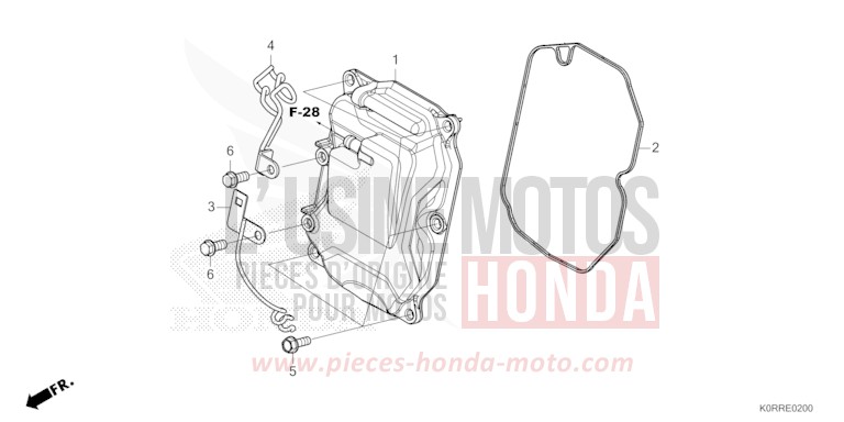 CYLINDER HEAD COVER for SH125AD PEARL FALCON GRAY (NHC61) from 2024