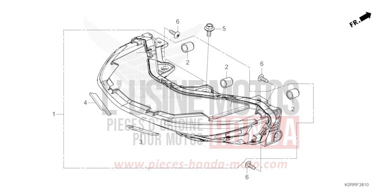 REAR COMBINATION LIGHT for SH125 PEARL FALCON GRAY (NHC61) from 2024