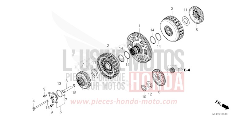 CLUTCH (CRF1100D/D2/D4/DL/DL2/DL4) for CRF1100D MAT BALLISTIC BLACK METALLIC (NHA86) from 2022