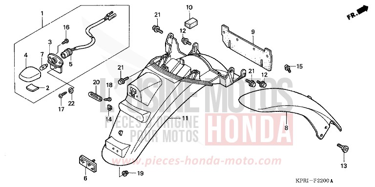 REAR FENDER for SH150 NOIR (NH1) from 2001