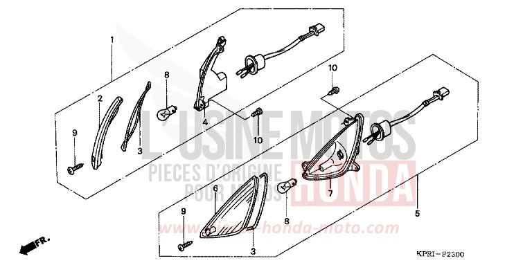 WINKER for SH150 FORCE SILVER METALLIC (NH411) from 2001