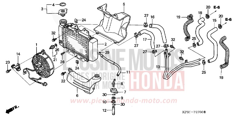 RADIATOR for SH150 FORCE SILVER METALLIC (NH411) from 2001