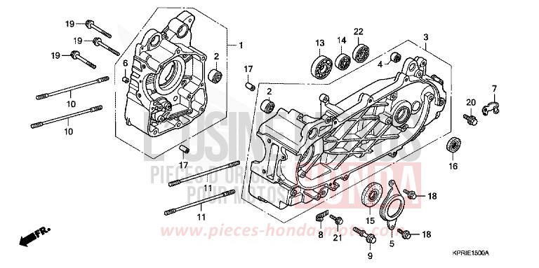 CRANKCASE for SH150 NAVONA BEIGE METALLIC (Y161) from 2001