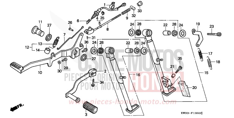 PEDALE DE FREIN/PEDALE DE CHANGEMENT for   from 