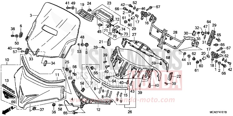 PARE-BRISE (GL1800C/D/E/F/G/H) for   from 