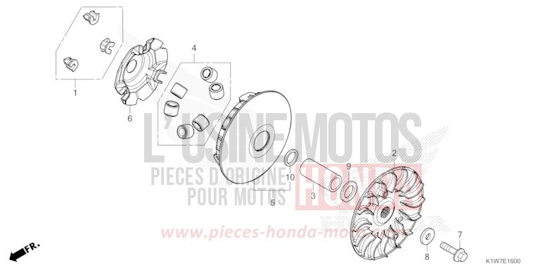DRIVE FACE for SH350i MAT RUTHENIUM SILVER METALLIC (NHB88) from 2024