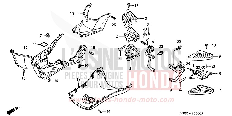 FLOOR PANEL/PILLION STEP for SH150 CANDY CALCUTTA RED (R277) from 2004