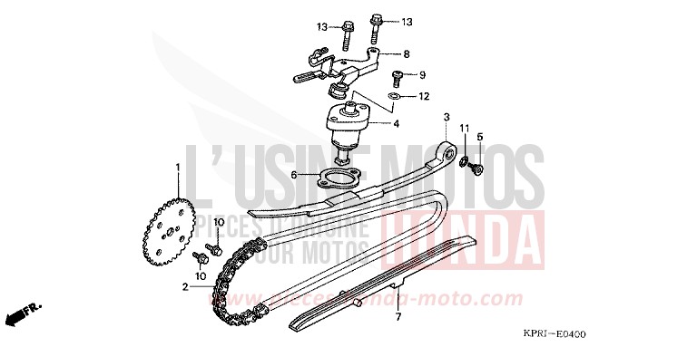 CAM CHAIN/TENSIONER for SH150 FORCE SILVER METALLIC (NH411) from 2004