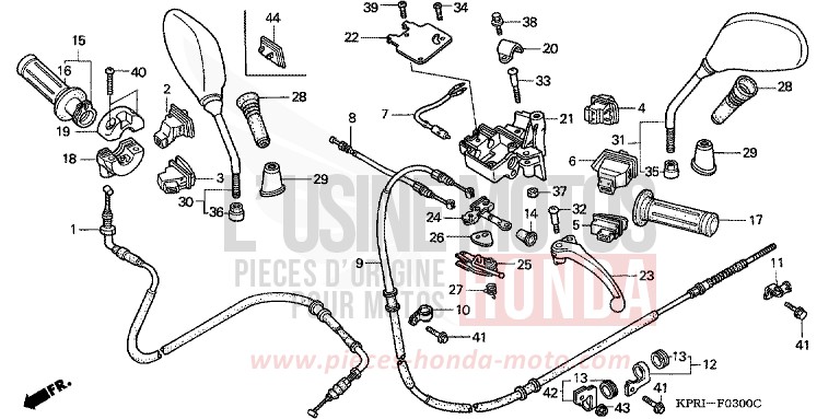 HANDLE LEVER/SWITCH/CABLE for SH150 FORCE SILVER METALLIC (NH411) from 2004