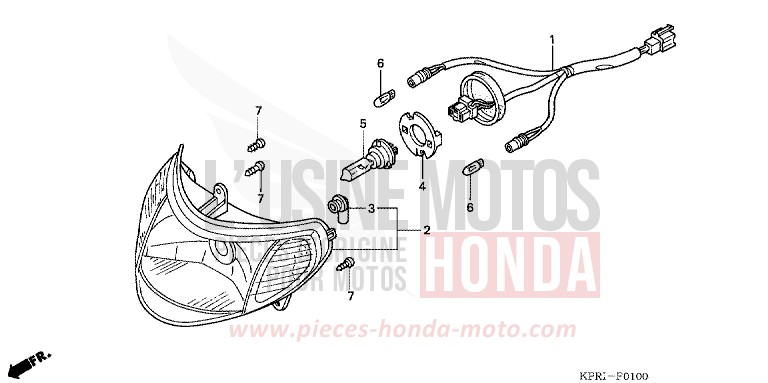 HEADLIGHT for SH150 INTERSTELLAR BLACK METALLIC (NHA12) from 2004