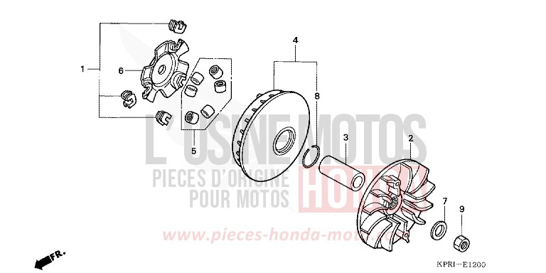 DRIVE FACE for SH150 PEARL MONTANA BLUE (PB351) from 2004