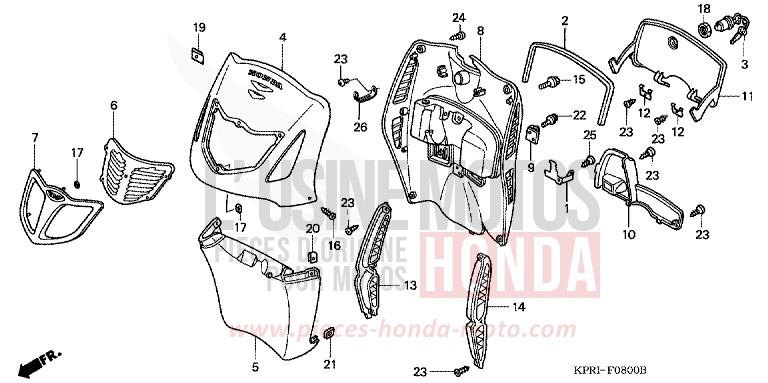 FRONT COVER for SH150 PEARL MONTANA BLUE (PB351) from 2004