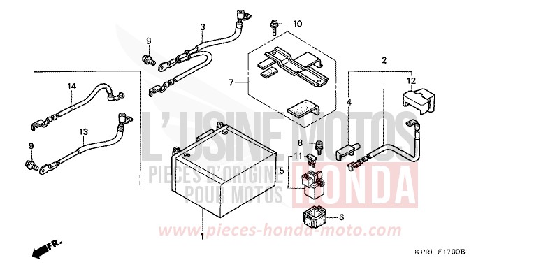 BATTERY for SH150 TITANIUM METALLIC (YR183) from 2004