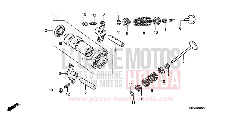 CAMSHAFT/VALVE for SH150 CYNOS GRAY METALLIC (NH400) from 2005