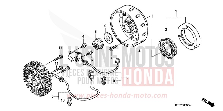 GENERATORE per SH150 CYNOS GRAY METALLIC (NH400) del 2005
