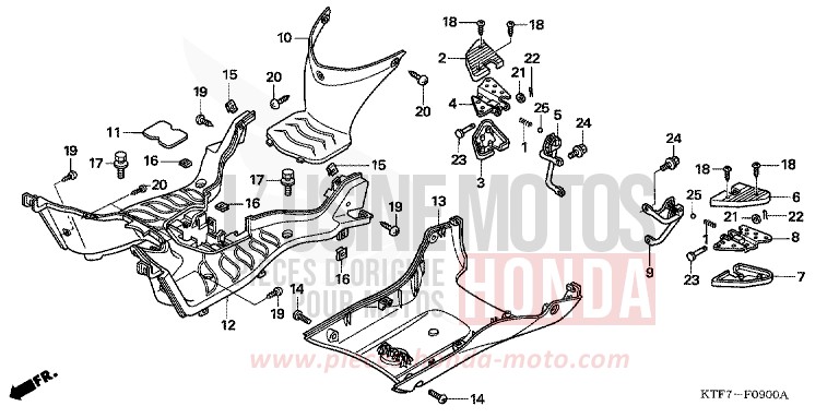 FLOOR PANEL/PILLION STEP for SH150 ICELAND BLUE METALLIC (BG131) from 2005