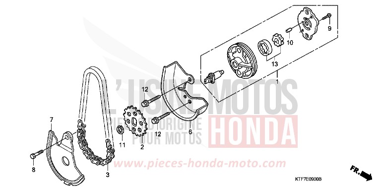 OIL PUMP for SH150 PEARL MONTANA BLUE (PB351) from 2005