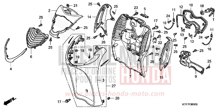 FRONT COVER for SH150 PEARL MONTANA BLUE (PB351) from 2005