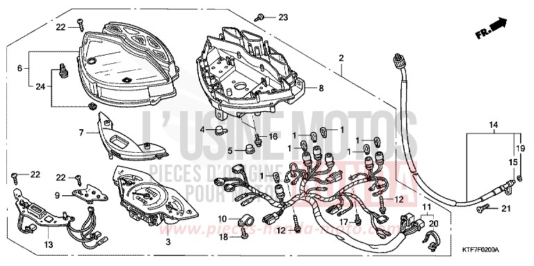CONTACHILOMETRI per SH150 VELVET RED METALLIC (R302) del 2005