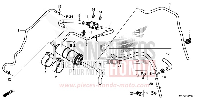 CANISTER for ADV750 MAT BULLET SILVER (NH389) from 2017