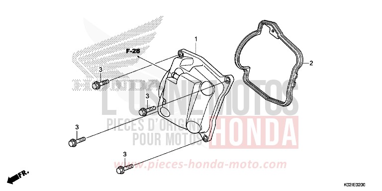 CYLINDER HEAD COVER for SH150 PEARL NIGHTSTAR BLACK (NHA84) from 2016