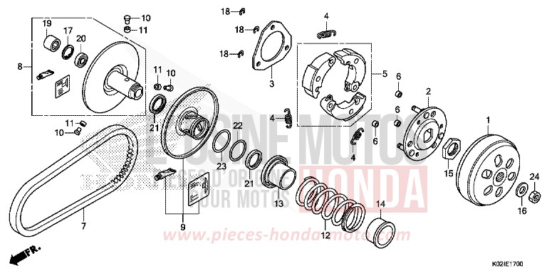 DRIVEN FACE for SH150 PEARL NIGHTSTAR BLACK (NHA84) from 2016