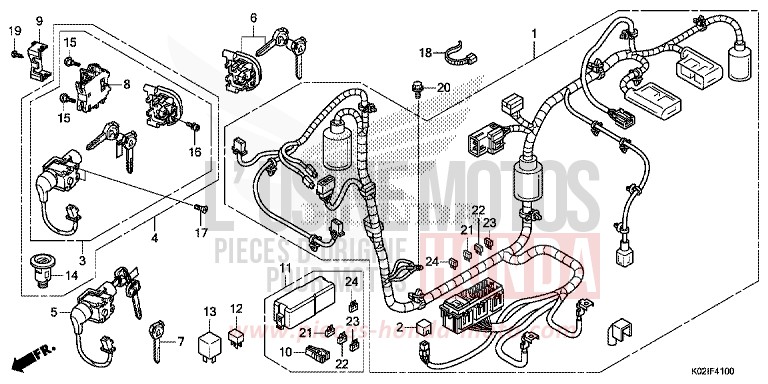 WIRE HARNESS for SH150 PEARL NIGHTSTAR BLACK (NHA84) from 2016