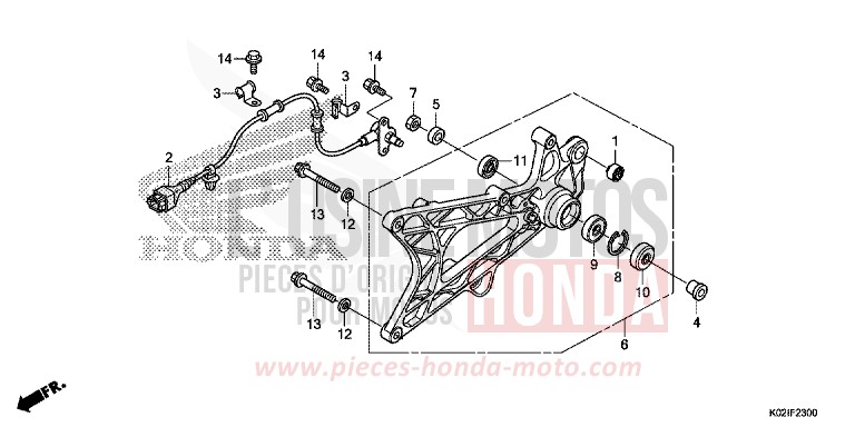 SWINGARM for SH150 PEARL SIENA RED (R320) from 2016