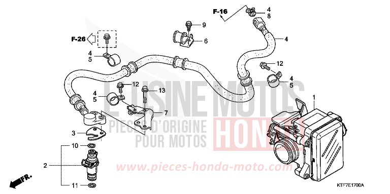 THROTTLE BODY for SH150i DUNE IVORY (Y194) from 2006