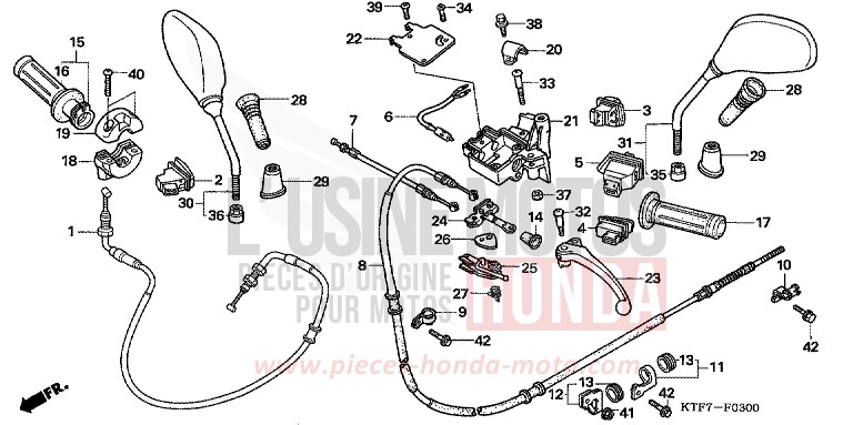 HANDLE LEVER/SWITCH/CABLE for SH150i PEARL MONTANA BLUE (PB351) from 2006