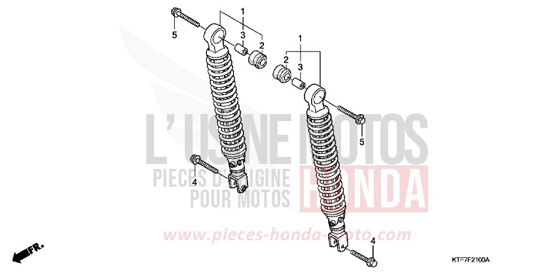 REAR CUSHION for SH150i VELVET RED METALLIC (R302) from 2006