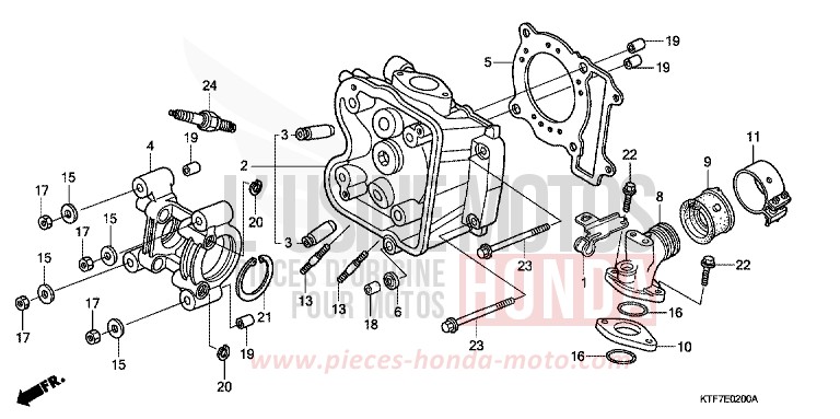 TESTATA per SH150i EMERGENCY RED METALLIC (R311) del 2007