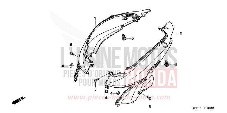 BODY COVER for SH150i EMERGENCY RED METALLIC (R311) from 2007