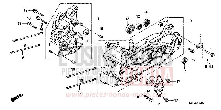 CRANKCASE for SH150i INTERSTELLAR BLACK METALLIC (NHA12) from 2007