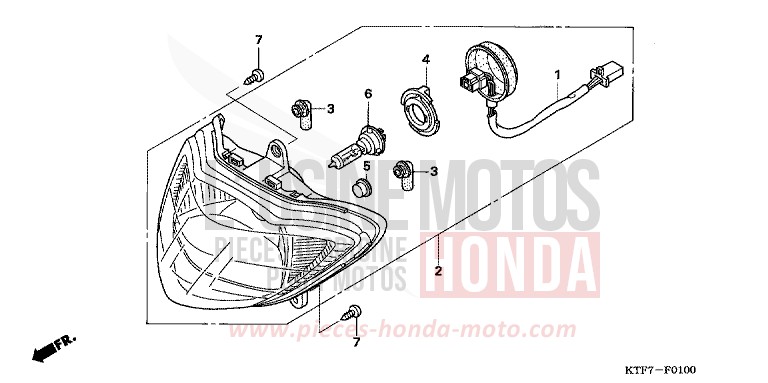 HEADLIGHT for SH150i PEARL COOL WHITE (NHA16) from 2008