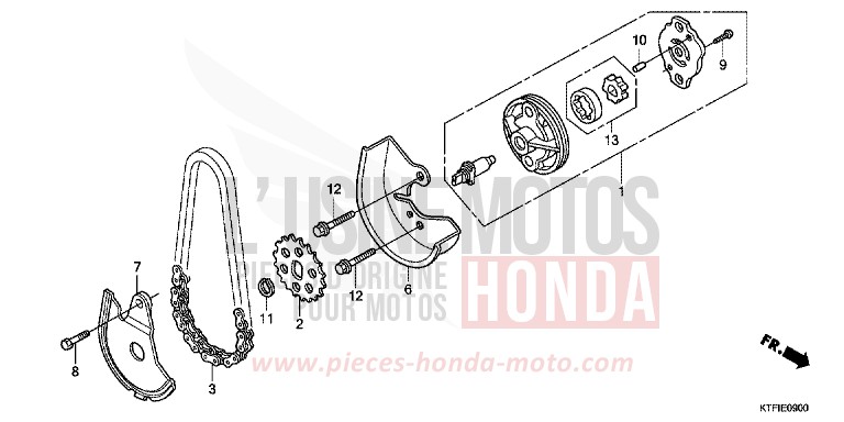 OIL PUMP for SH150i PEARL COOL WHITE (NHA16) from 2010