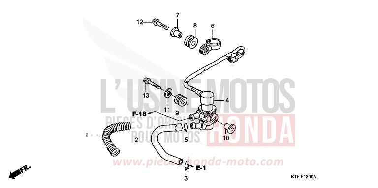 SOLENOID VALVE for SH150i PEARL COOL WHITE (NHA16) from 2010