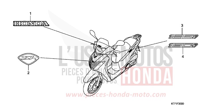 MARK for SH150i PEARL COOL WHITE (NHA16) from 2010