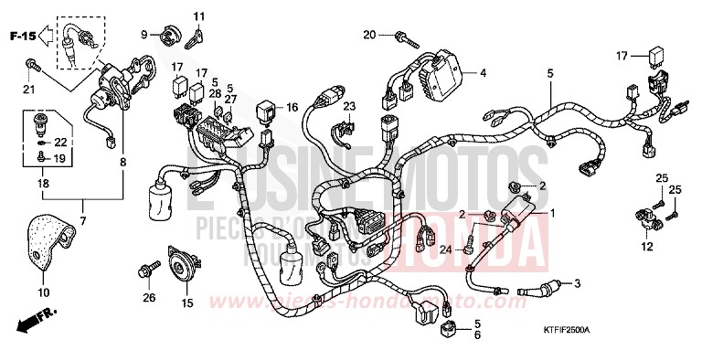 WIRE HARNESS for SH150i PEARL MONTANA BLUE (PB351) from 2010