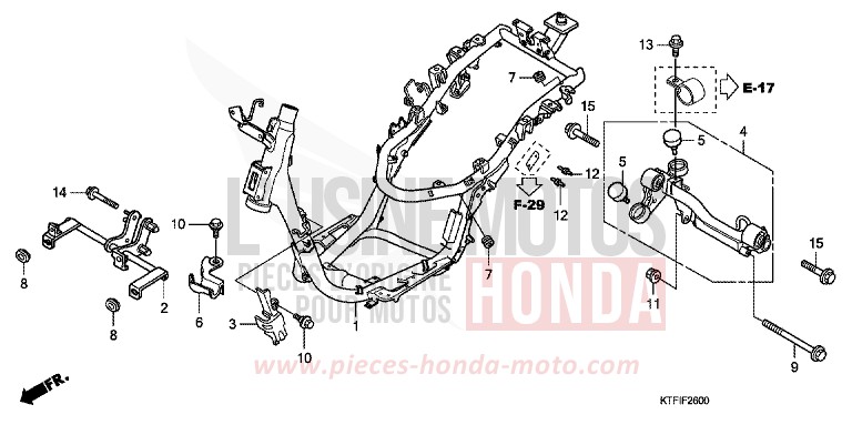 FRAME BODY for SH150i PEARL MONTANA BLUE (PB351) from 2010