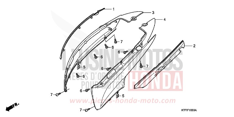 BODY COVER for SH150i PEARL NIGHTSTAR BLACK (NHA84) from 2010