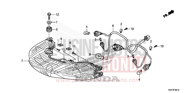 REAR COMBINATION LIGHT for SH150i M00NDUST SILVER METALLIC (NHB29) from 2013