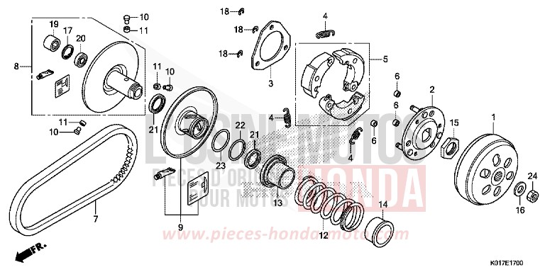 DRIVEN FACE for SH150i PEARL COOL WHITE (NHA16) from 2013